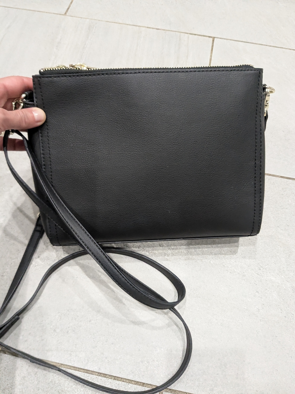 Lo & Sons Pearl Bag, Black Cactus Leather